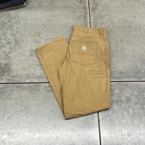 vintage carhartt tan relaxed baggy fit cargo pants size 34 x 34